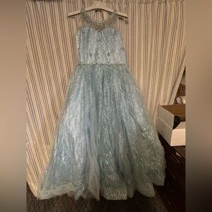 Charming Light Blue Kids Formal Dress